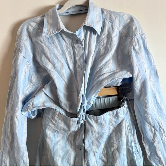 MOUSSY PENELOPE STRIPED‎ BUTTON UP DRESS maxi SIZE Small - Picture 16 of 16